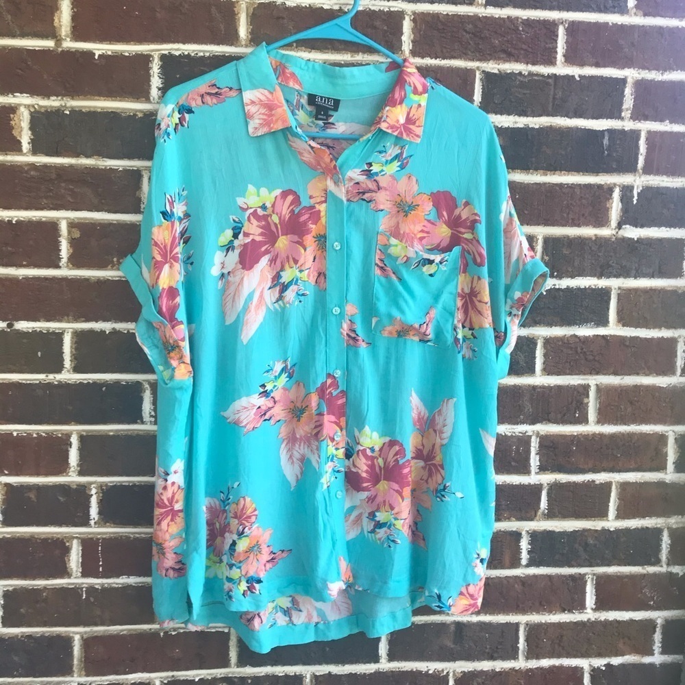 A New Approach (a.n.a) button down Hawaiian shirt